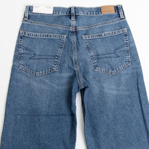 American Eagle Low Rise Baggy Straight Leg Jeans Medium Wash 26 W - Picture 9 of 16